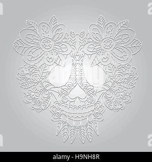 Le Jour des Morts crâne en sucre - Vector Illustration de Vecteur