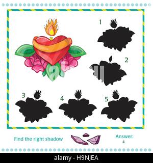 Trouver l'ombre de photo - vecteur de coeur Illustration de Vecteur