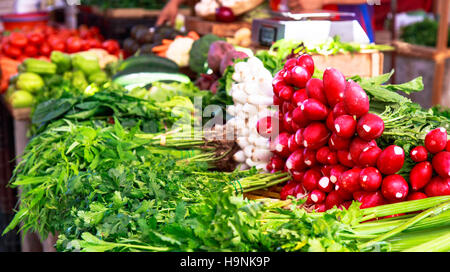 Des légumes sur le marché local d'Acapulco, Mexique Banque D'Images