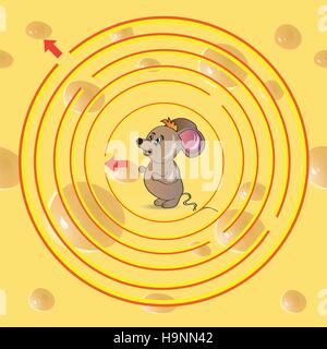 Puzzle pour enfants - lumineux - labyrinthe simple vector illustration Illustration de Vecteur