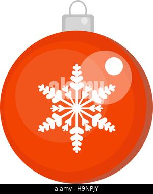 Boule de Noël vector icône. Isolé sur fond blanc. Illustration de Vecteur