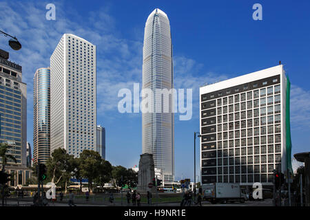 L'International Finance Centre II au premier plan, Hong Kong, Chine Banque D'Images