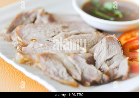 Fillet de porc porc grillé ou plat (Thaï) Banque D'Images