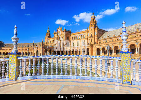 Séville, Espagne. Place d'Espagne (Plaza de España) Banque D'Images