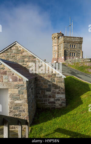 La tour Cabot sur Signal Hill, près de St John's, Terre-Neuve et Labrador, Canada. Banque D'Images