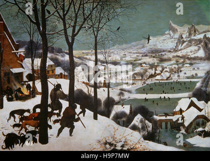 Pieter Brueghel ( 1525 - 1569 ) Les chasseurs dans la neige 1565 Banque D'Images