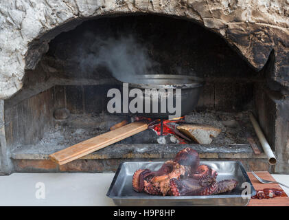 Cuisson des poulpes Banque D'Images