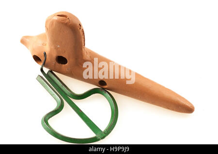 Instruments de musique anciens tels que les harpes du juif Sicilien Banque D'Images