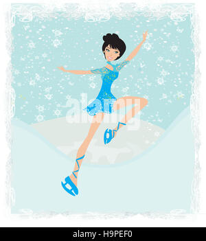 Belle de patinage sur glace Banque D'Images