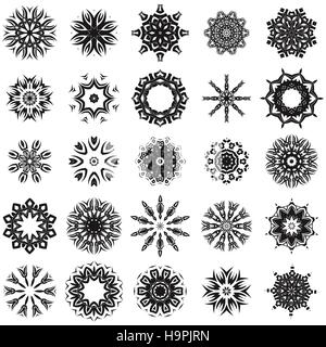 Ensemble de rosettes Tribal Tattoo Design Illustration de Vecteur