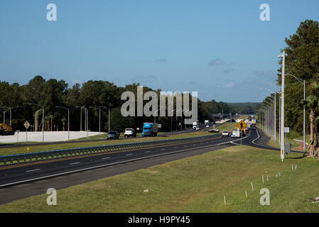 L'autoroute Interstate 10 à Tallahassee Floride USA - Interstate highway vue d'un arrêt de repos à l'ouest de l'établissement Banque D'Images