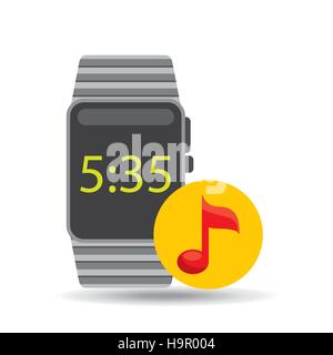 Avec la technologie smart watch note musique illustration vecteur eps 10 Illustration de Vecteur