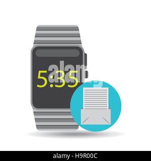 Avec la technologie smart watch illustration vecteur d'enveloppe électronique eps 10 Illustration de Vecteur