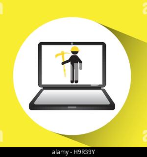 En construction page web pick travailleur ax vector illustration eps 10 Illustration de Vecteur