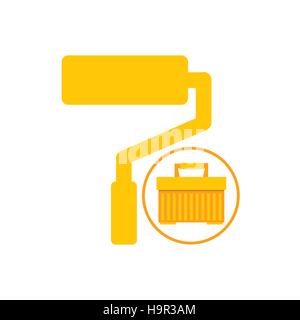 Boîte à outils portable paint roller vector illustration eps 10 Illustration de Vecteur