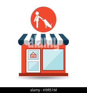 Pet Shop avec avatar chien obéissance vector illustration eps 10 Illustration de Vecteur