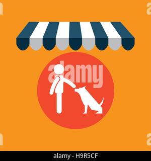 Pet Shop avec avatar chien obéissance vector illustration eps 10 Illustration de Vecteur