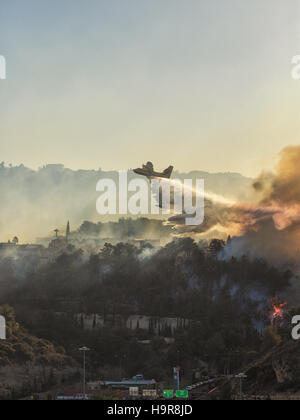 Haïfa, Israël. 24 novembre, 2016. Un terrible incendie, Haïfa, Israël. 24 Nov, 2016. Crédit : Natalia Zaika/Alamy Live News Banque D'Images