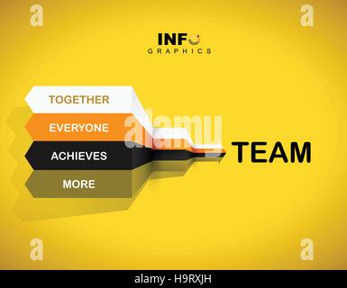 Mot sort de "team" sur les bandes de papier coloré. Illustration de Vecteur