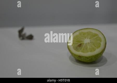 Boucles d'argent et de citron Banque D'Images