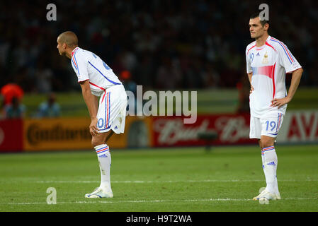 DAVID TREZEGUET & WILLY SAGNOL ITALIE/FRANCE STADE OLYMPIQUE BERLIN ALLEMAGNE 09 Juillet 2006 Banque D'Images