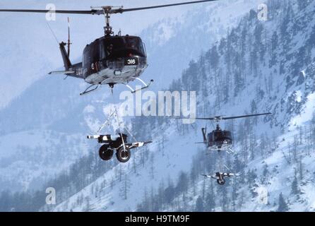 L'armée italienne, exercices d'hiver d'Alpini les troupes de montagne Banque D'Images
