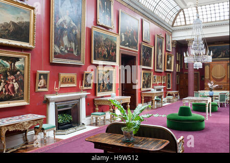 La Galerie à Attingham Park, Shropshire. La galerie photo a été conçu par John Nash en 1805. Banque D'Images