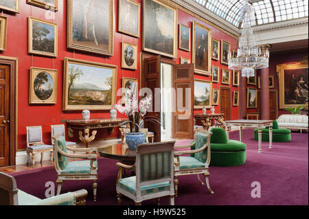 La Galerie à Attingham Park, Shropshire. La galerie photo a été conçu par John Nash en 1805. Banque D'Images