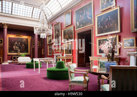 La Galerie à Attingham Park, Shropshire. La galerie photo a été conçu par John Nash en 1805. Banque D'Images