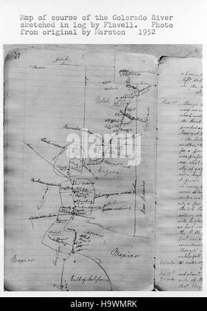 Cette photo historique du Grand Canyon capture la grandeur du fleuve Colorado, soulignant l'importance géologique et culturelle du parc. Banque D'Images