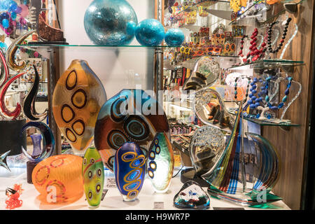 Boutique en verre de Murano , Venezia, Venezia, Venise, Vénétie, Italie, Italia, l'Europe, Banque D'Images