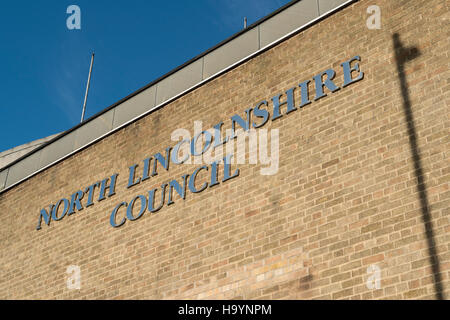 Les bureaux administratifs du Conseil de North Lincolnshire situé dans la région de Ashby Road Scunthorpe. Banque D'Images