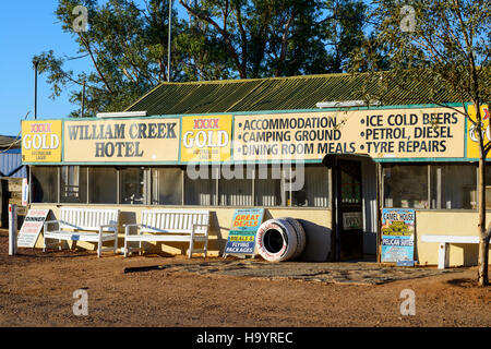 L'hôtel William Creek en Australie est plus petite ville, William Creek dans le sud de l'Australie de l'Outback. Banque D'Images