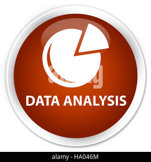 L'analyse des données (symbole graphique) isolé sur bouton rond marron premium abstract illustration Banque D'Images