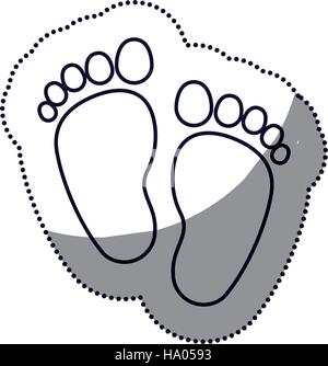 L Icone D Impression De Pied Objet Bebe Enfant Enfance Enfant Theme Conception Isoles Vector Illustration Image Vectorielle Stock Alamy
