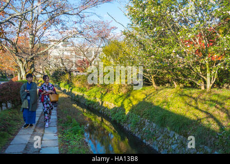 Promenade du Philosophe Japon Kyoto Banque D'Images