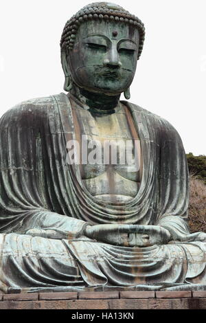 Le 13,35 ms.tall-121 tonnes une statue en bronze de l'Amitabha Bouddha dans Daibutsu-Great forme datant de AD.1252. Kotoku-in du Jodo-shu Banque D'Images