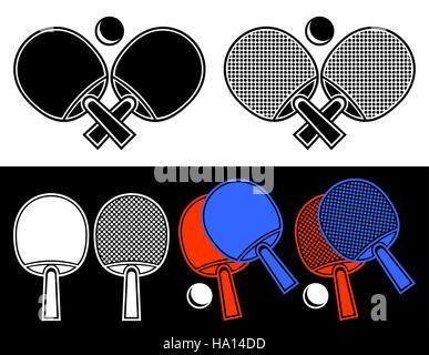 Pour raquettes de tennis de table. Illustration de Vecteur