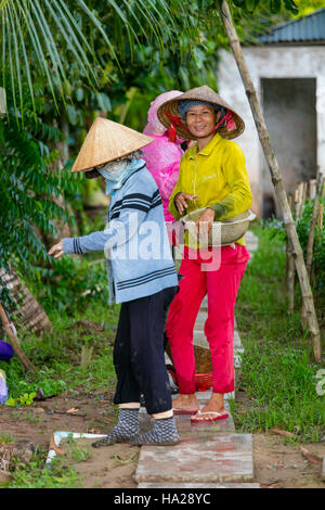 Ma Un Hung, village agricole, Mekong, Vietnam, Asie Banque D'Images