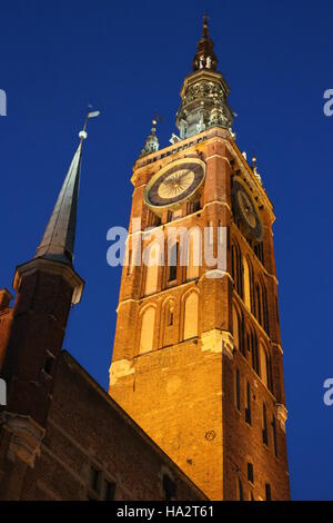 Hôtel de ville, Gdansk, Pologne, maintenant le Musée historique de Gdansk. Banque D'Images