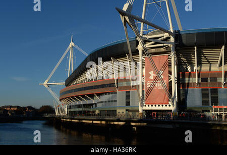 Vue générale de la Principauté stade avant l'automne International match à Cardiff. Banque D'Images