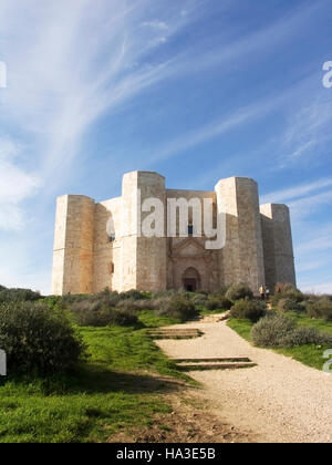 Castel del Monte, Château du Mont, UNESCO World Heritage Site, Andria, Bari, Pouilles, Italie du Sud, de l'Europe Banque D'Images