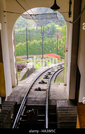 Funiculaire funiculaire Citta Alta, Bergamo Banque D'Images