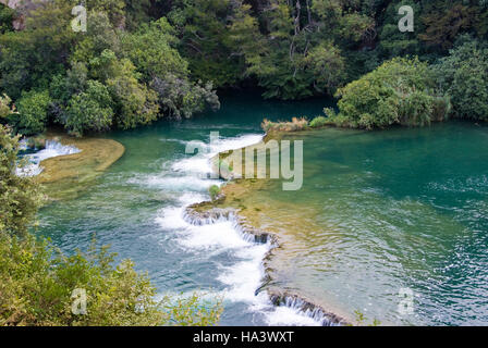 Les chutes de Krka, Parc National de Krka, Croatie, Europe Banque D'Images