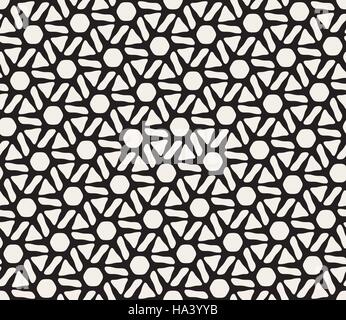 Seamless Vector arrondi noir et blanc motif géométrique Illustration de Vecteur