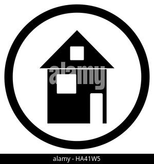 Accueil chambre noir blanc icône. L'icône de maison et home logo, vector illustration Banque D'Images