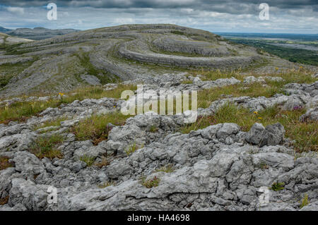 Paysage karstique du Burren en Irlande Banque D'Images