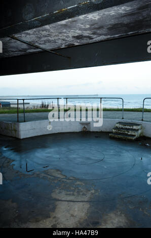 Le nord de l'embrasure à Blyth, Musée de la batterie de Northumberland Blyth Banque D'Images