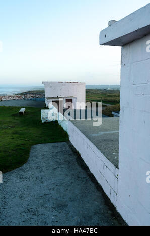 Vue sur le Sud de l'embrasure du nord de l'embrasure à Blyth, Musée de la batterie de Northumberland Blyth Banque D'Images