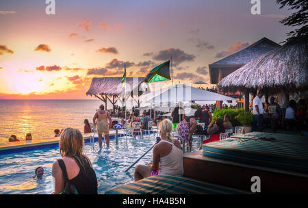 Negril ricks cafe vous détendre Banque D'Images